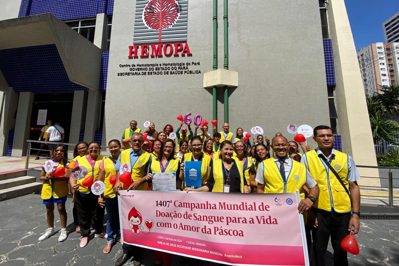 Leia mais sobre o artigo Hemopa e Santa Casa recebem doações de sangue de membros da Igreja de Deus Mundial